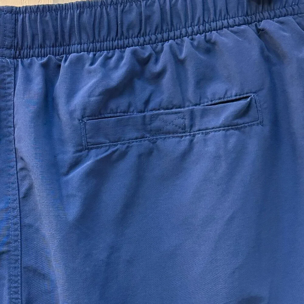 Vintage L.L. Bean Nylon Swim Shorts Mesh Brief Lining Beach Blue Size Large